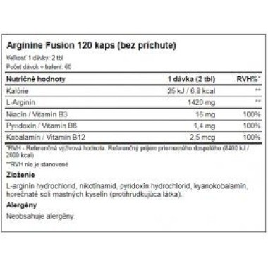 Aone Arginine Fusion 120 tabs aone
